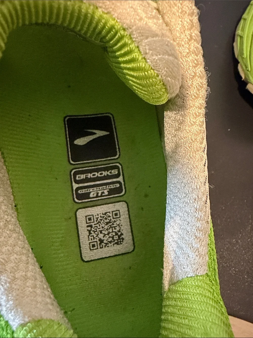 Brooks Women's GTS Adrenaline Neon Green, White, and Gray Running Sneakers - Picture 3 of 12